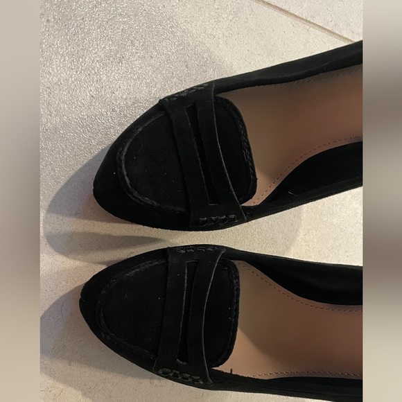 Dolce Vita Bridgette black suede loafer heels - Picture 5 of 7